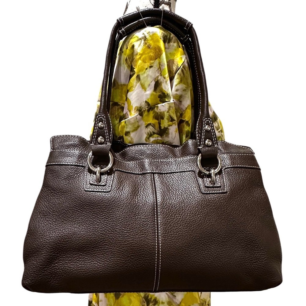 COACH PENELOPY PEBBLED LEATHER Dark Chocolate Shoulder Bag EUC 14 X 9X4X7 - Picture 8 of 16